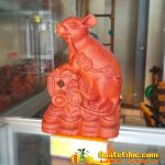 tượng chuột phong thủy gỗ hương